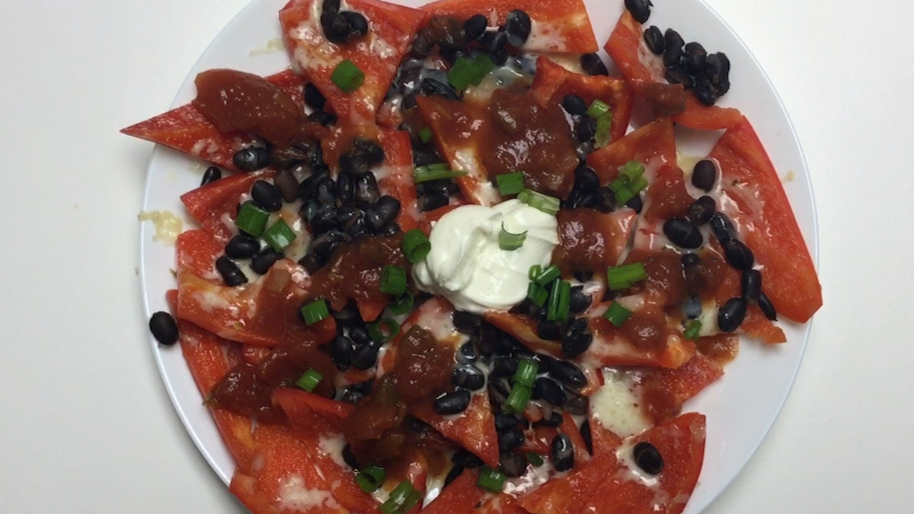 Southwestern Sweet Pepper Healthy Nachos