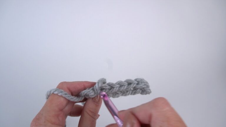 Working into Back of Crochet Chain
