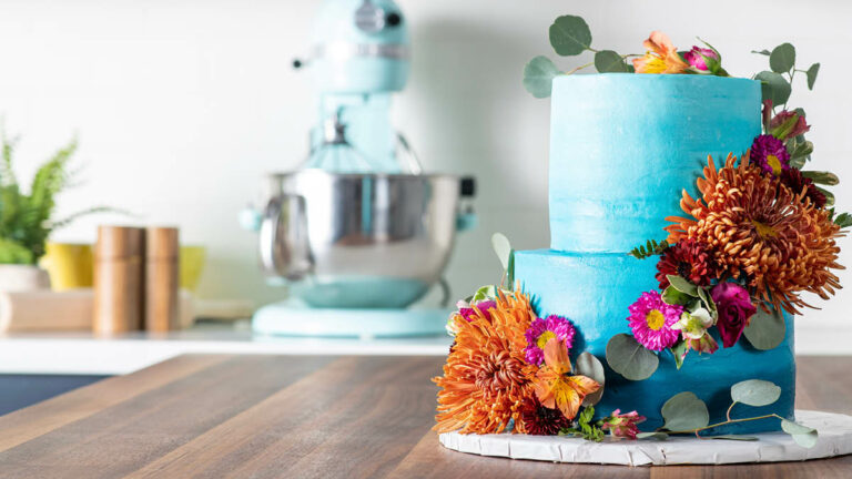 Tiered Ombre Cake with Fresh Flowersproduct featured image thumbnail.