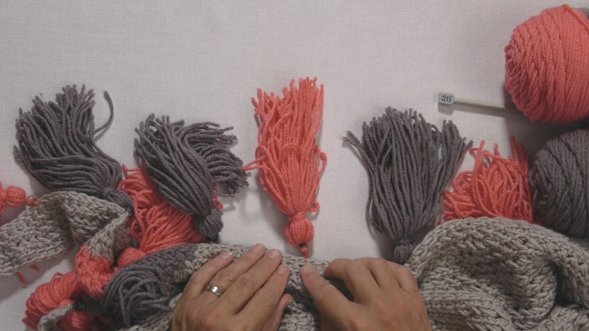 Estola de encaje con Crochet Tunecino