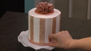 Metallic Striped Cake