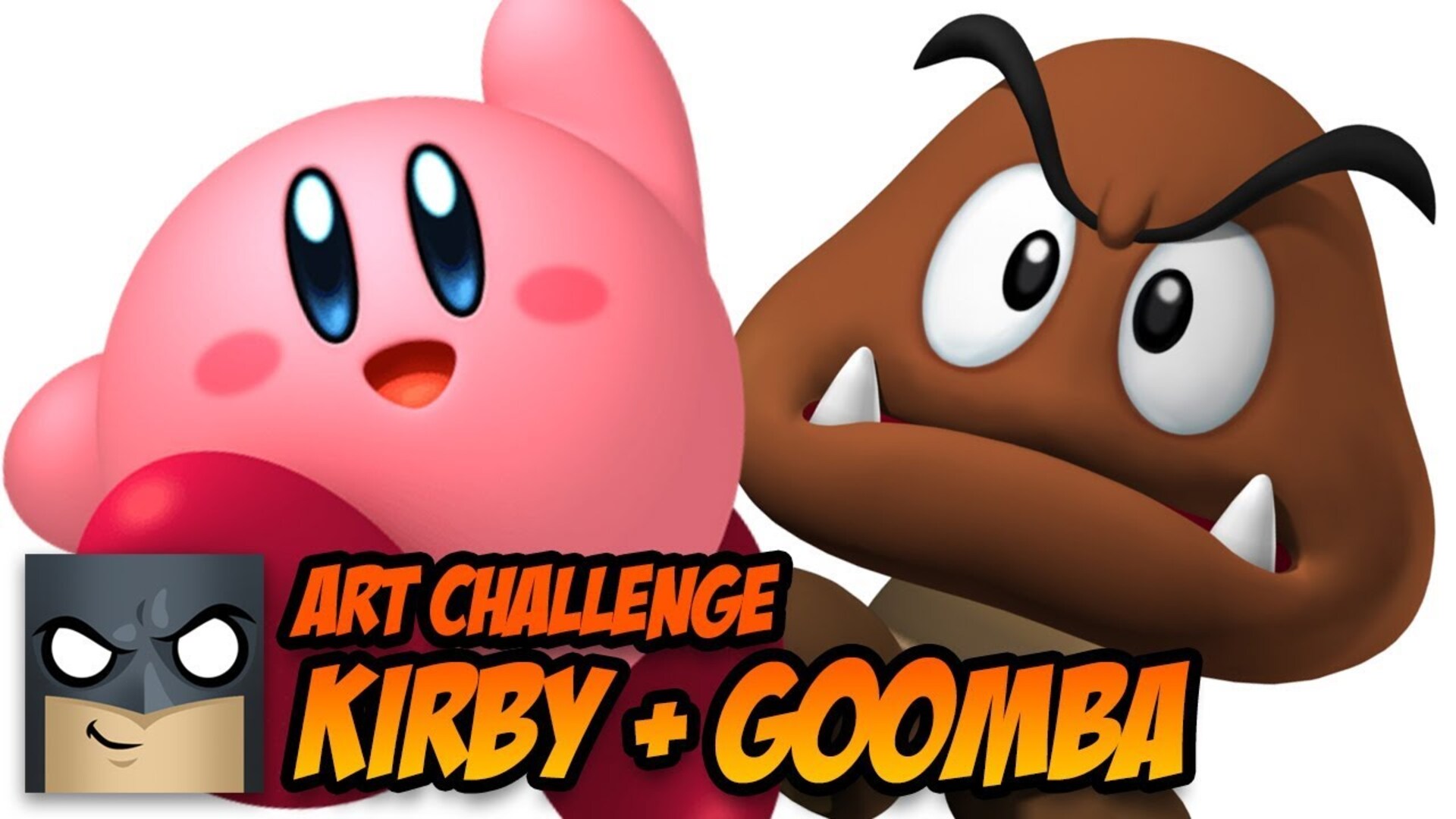 How to Draw a Kirby-Goomba Mashup Character