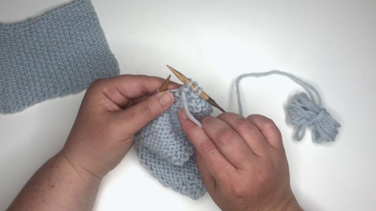 Slip Stitch Knitwise with Yarn in Back, yarn