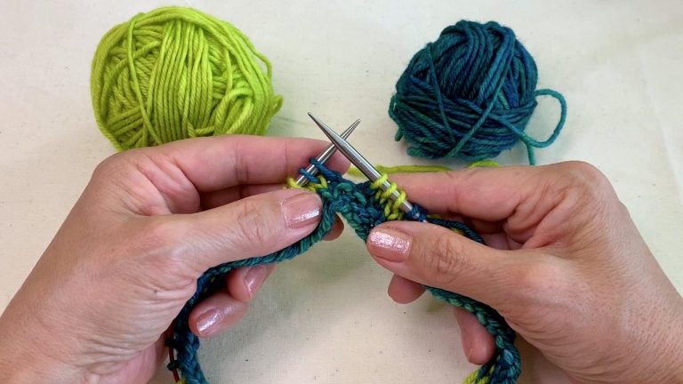 Carrying Two Yarns in Your Right Hand for Stranded Colorworkproduct featured image thumbnail.