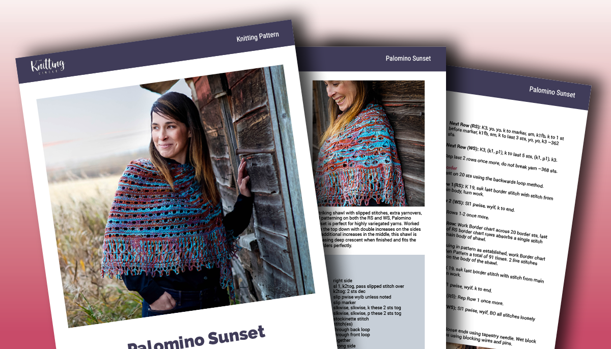 Palomino sunset knitting pattern pages
