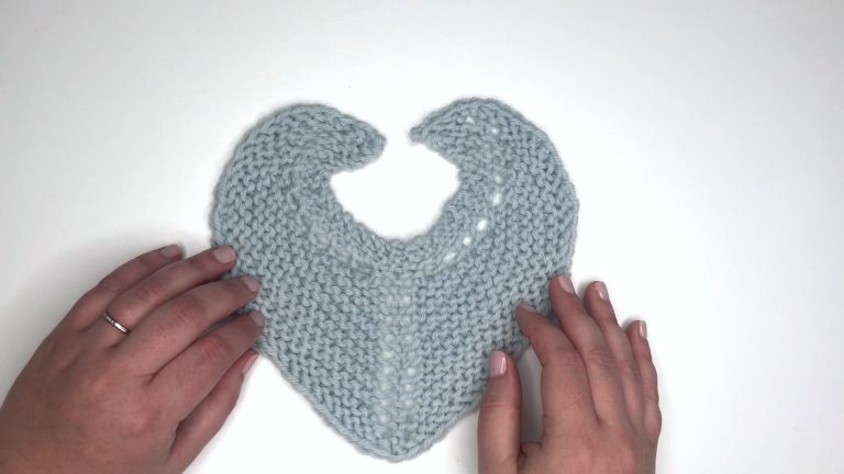 Knit a Heart-Shaped Garter Stitch Shawlproduct featured image thumbnail.