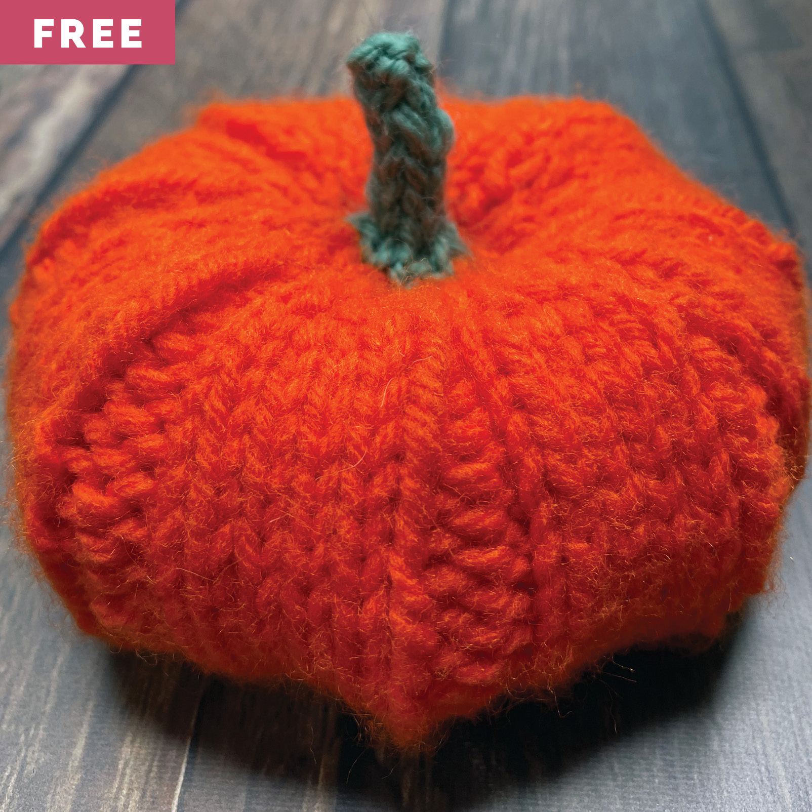 Free Knitting Pattern - Knitted Mini Pumpkin