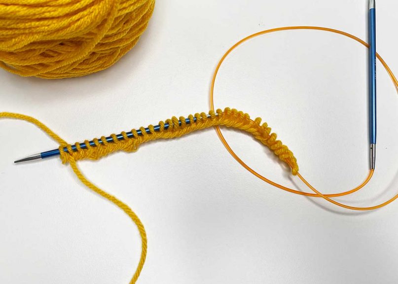Magic Loop for Knitting in the Round with a Long, Circular Needle