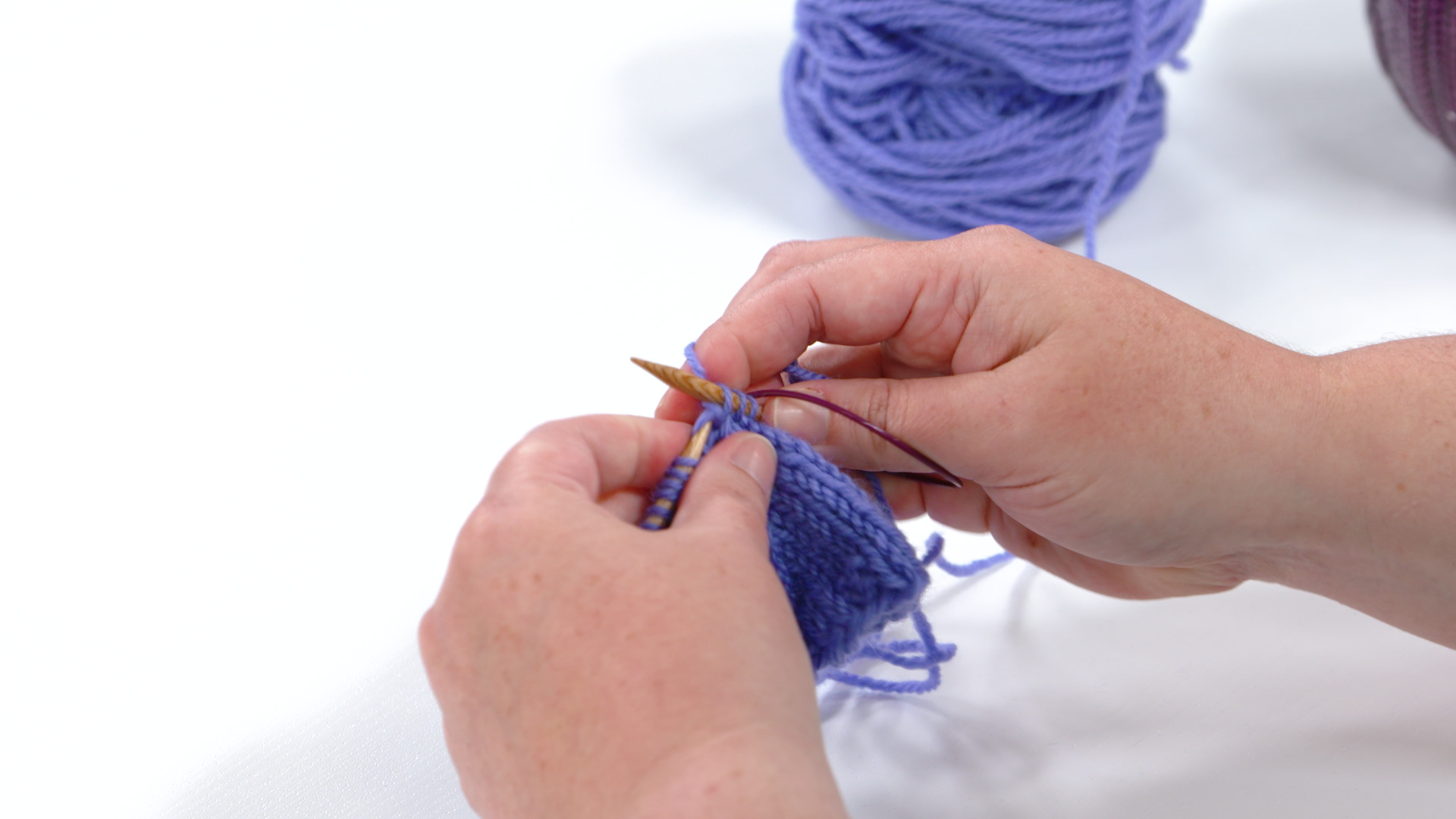 Premium Photo  Knitting needles typed loops on hosiery knitting