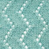 Zigzag Lace Stitch Pattern | The Knitting Circle