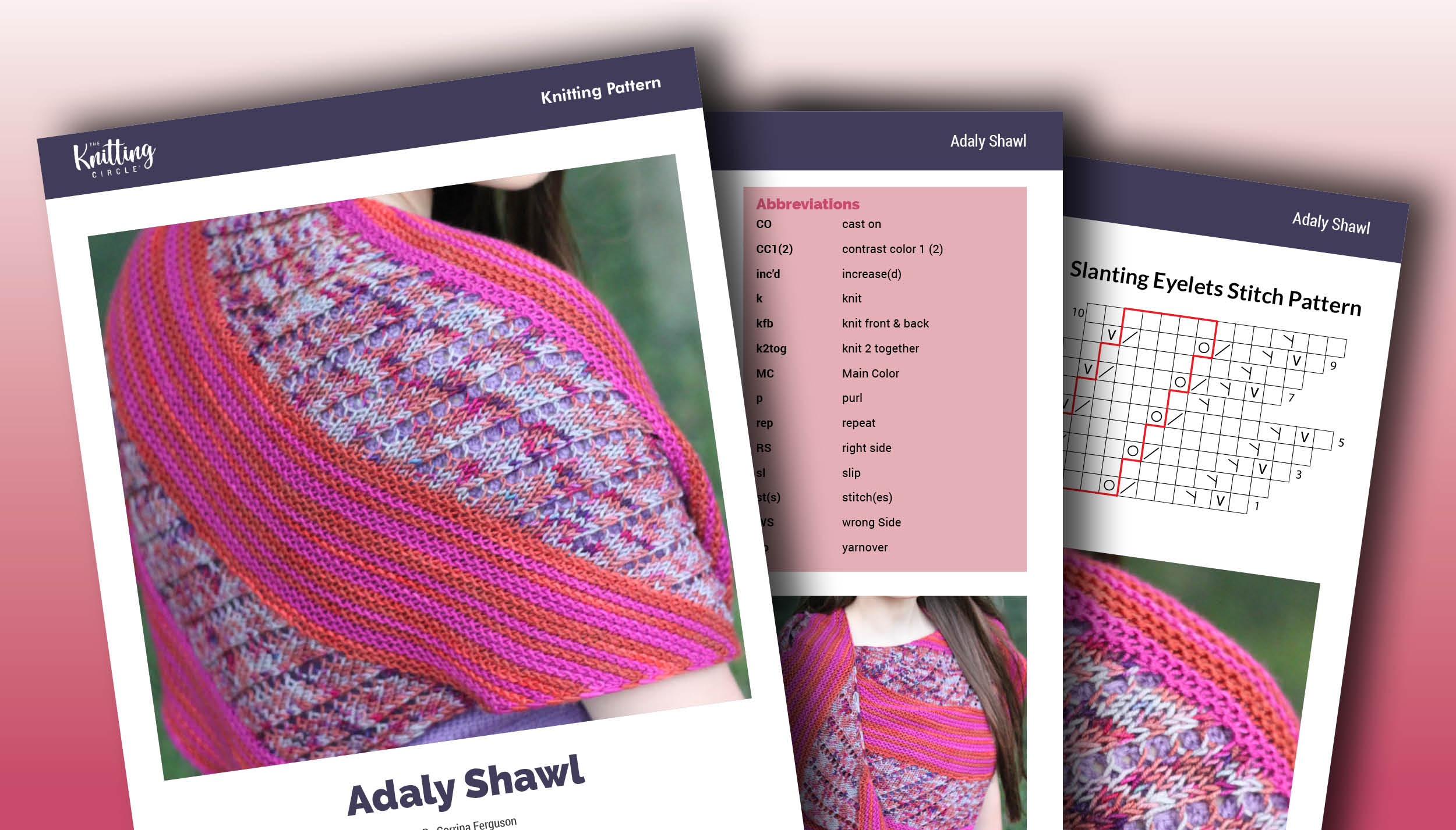 Knit Adaly Shawl pattern