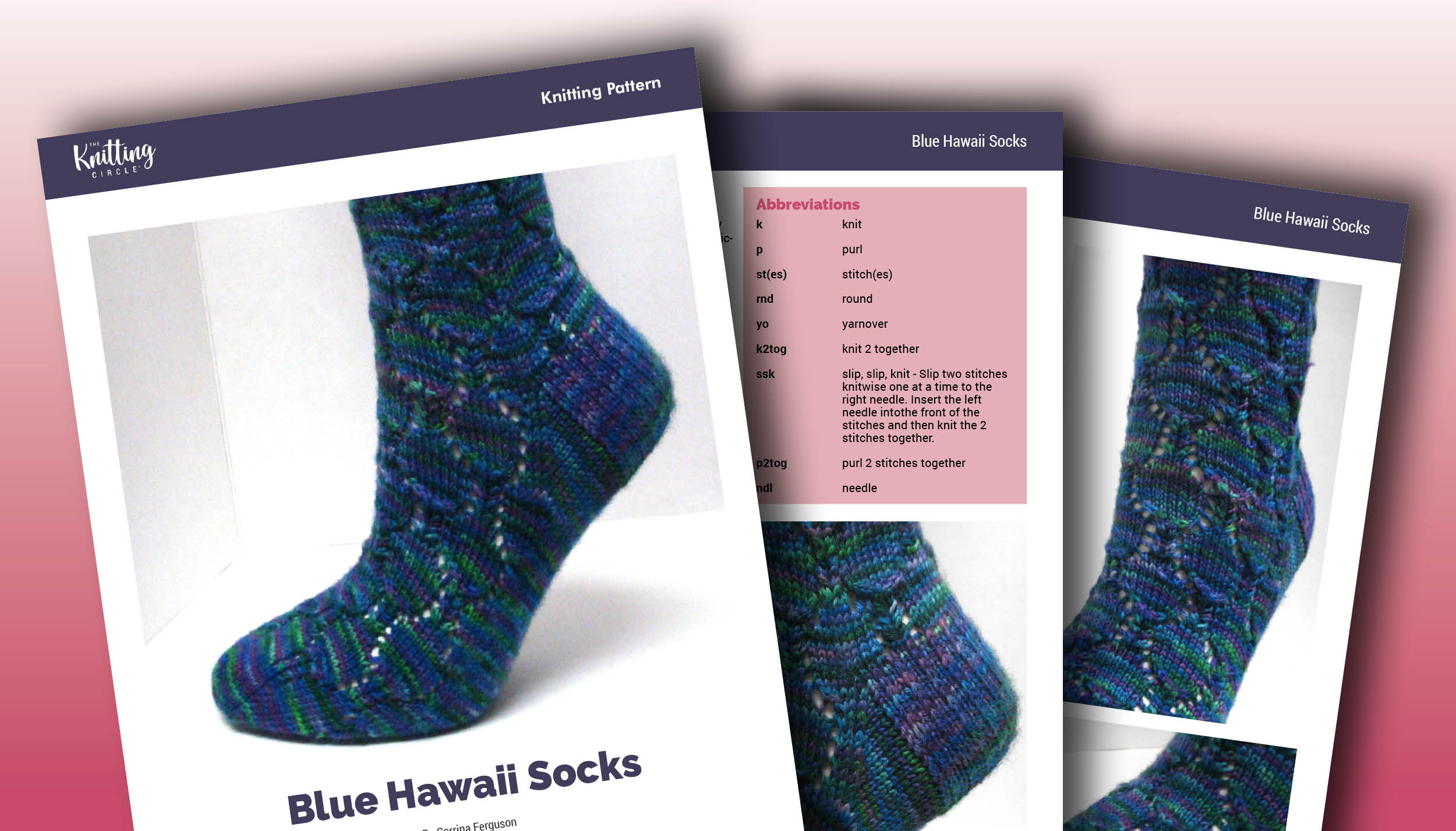 Knit Blue Hawaii Socks pattern