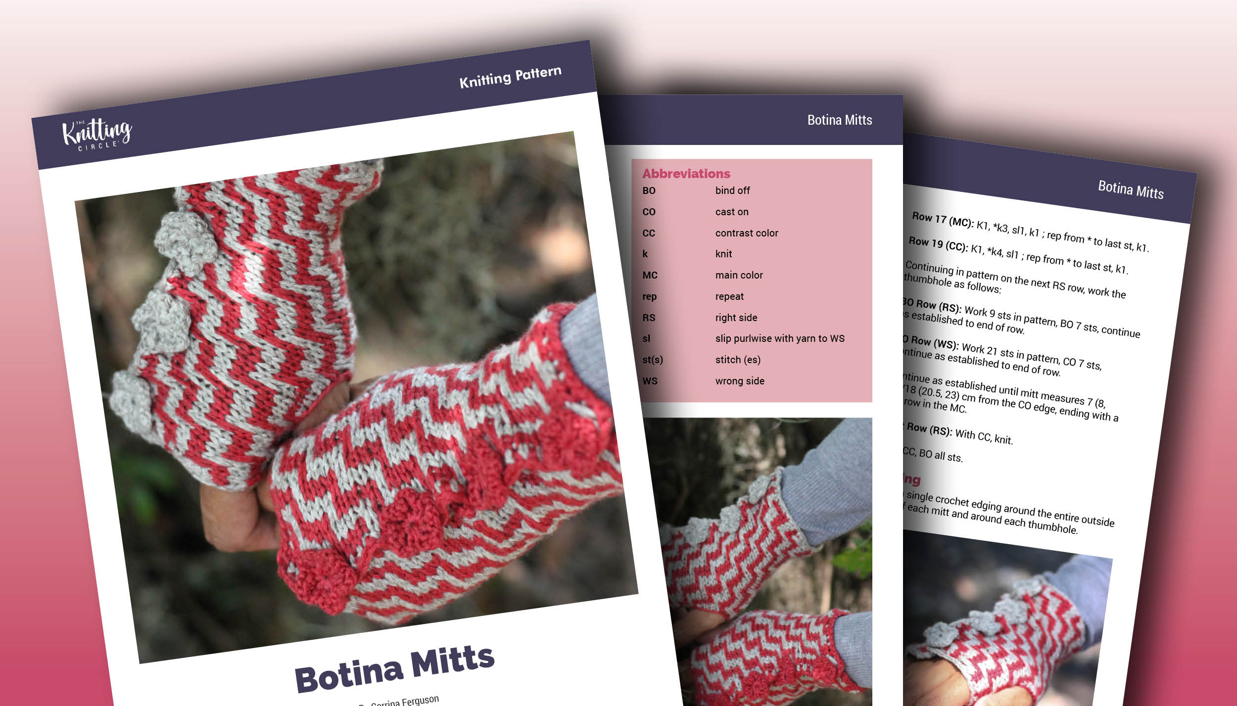 Knit Botina Mitts pattern