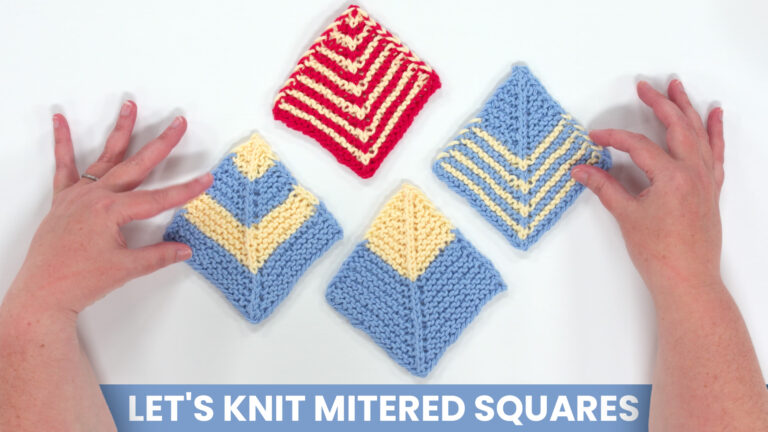 Let’s Knit Mitered Squaresproduct featured image thumbnail.