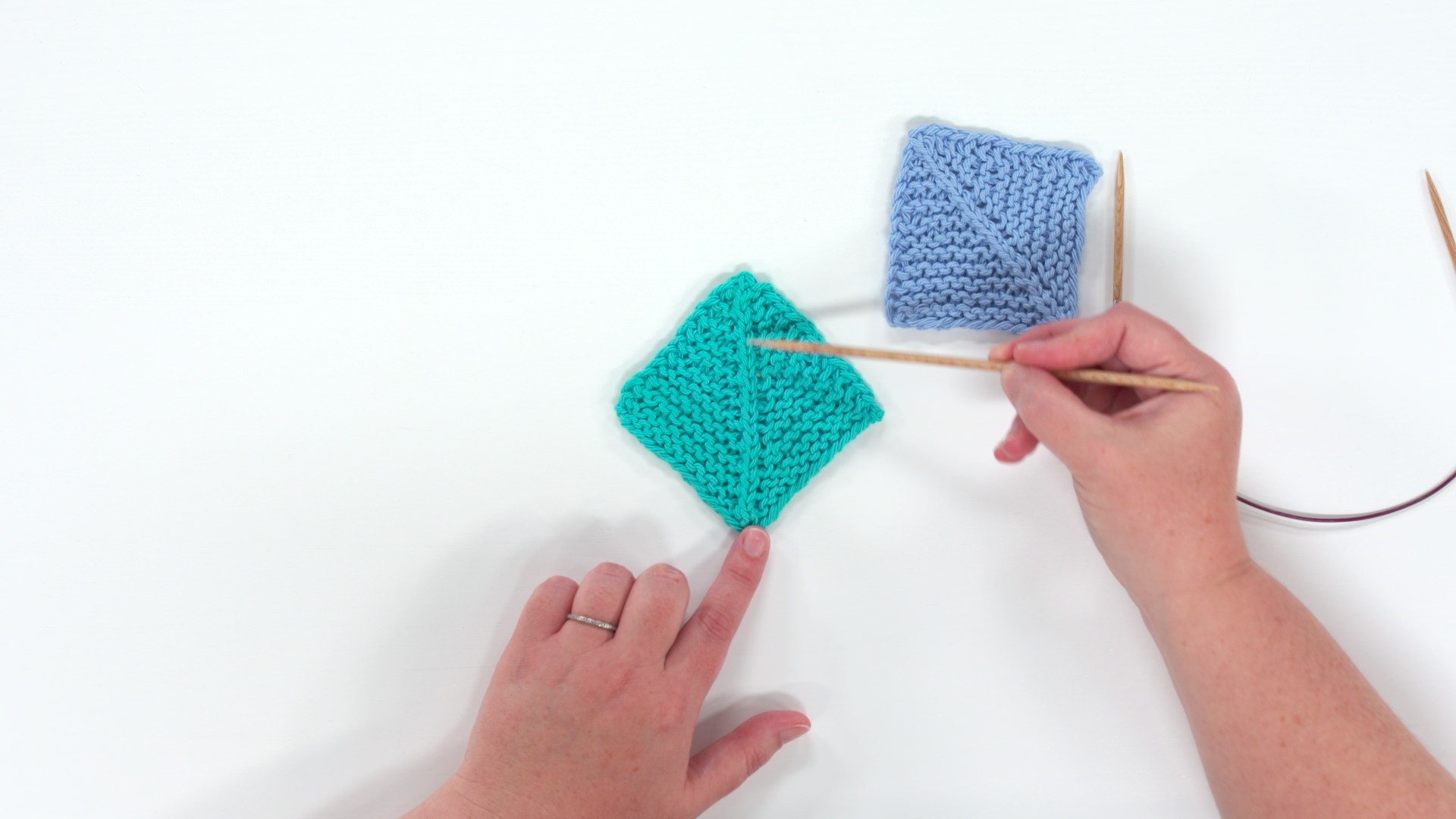 Lets Knit Mitered Squares The Knitting Circle 