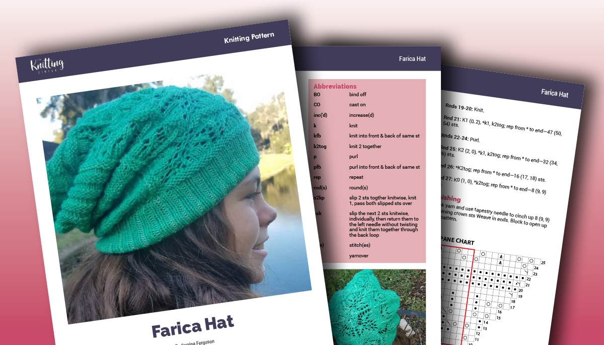 Farica Hat knitting pattern