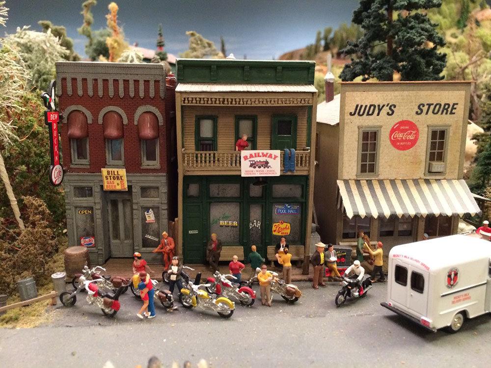 Model store railroad buildings