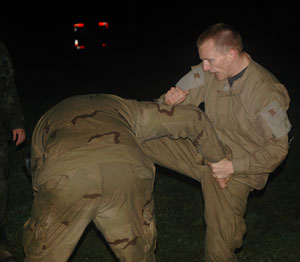 Demonstration of self defense at full speed