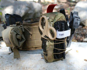 Image of belt holding a trauma kit - Self Defense Gear