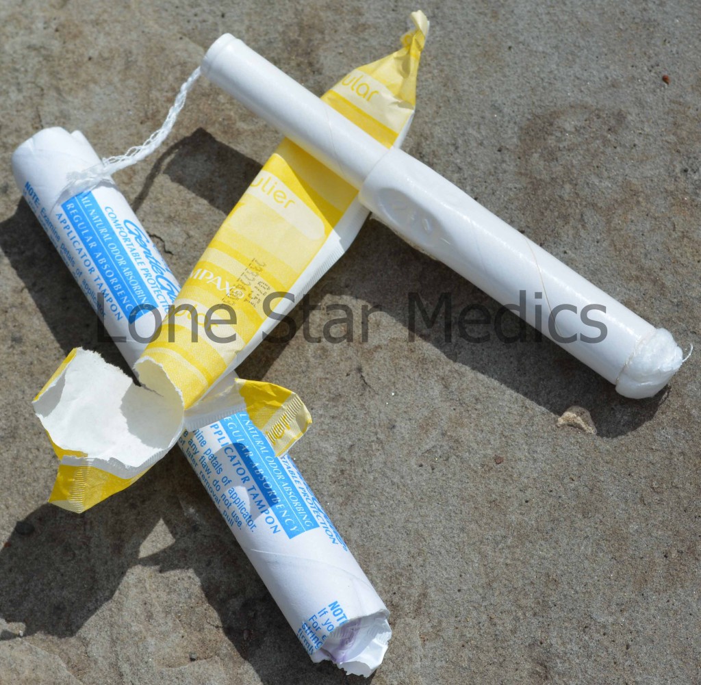 Very thin paper or plastic offers little protection to the actual tampon. Photo: author