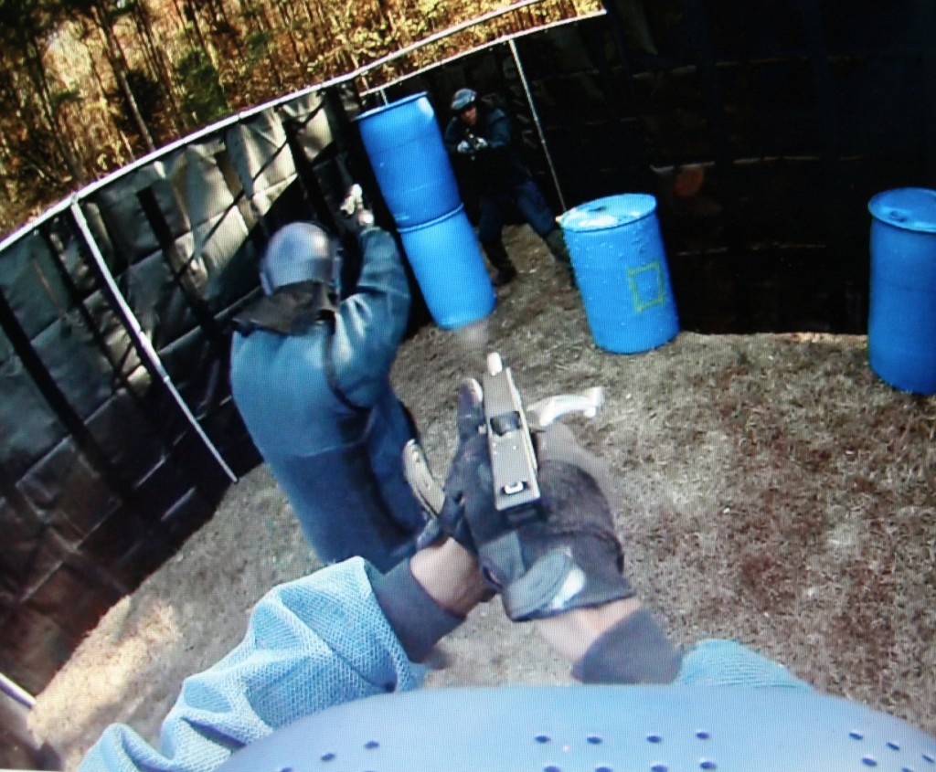 First-person view of shot fired in previous image. Photo: author