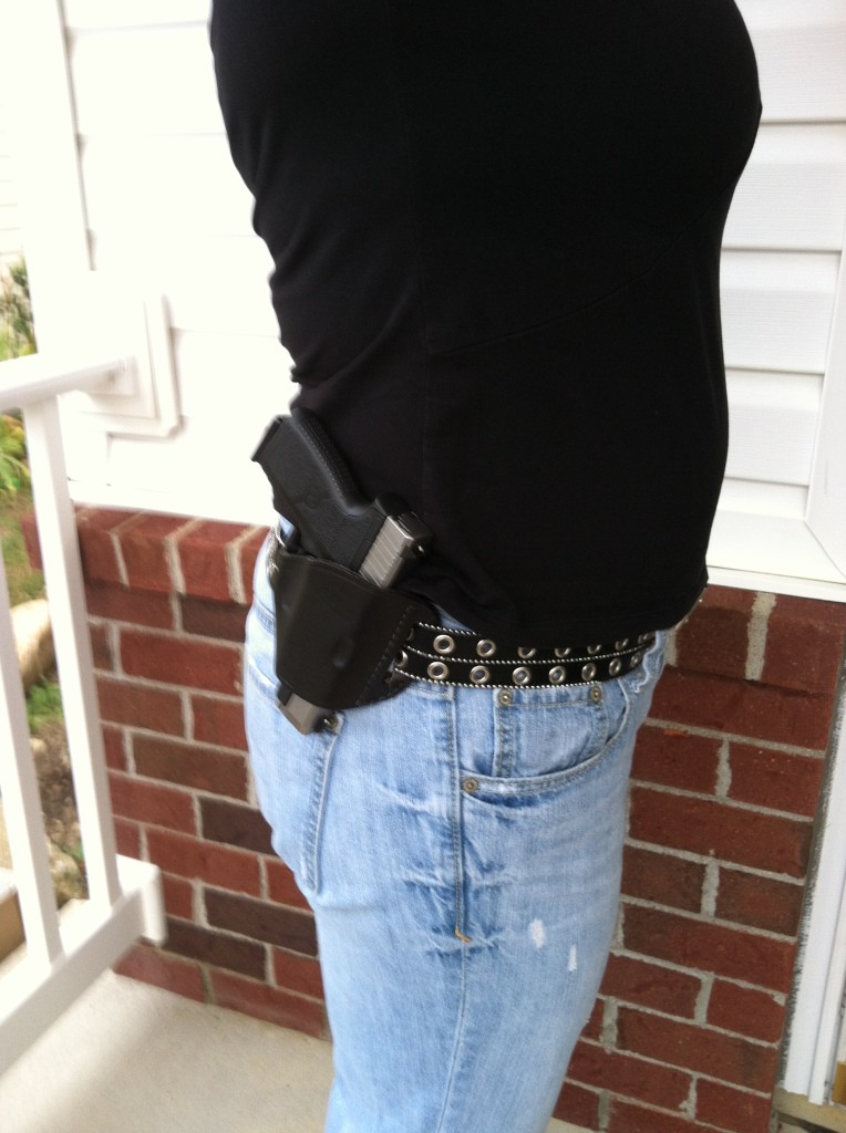 Belt holsters are more concealable than you might think. Photo: author