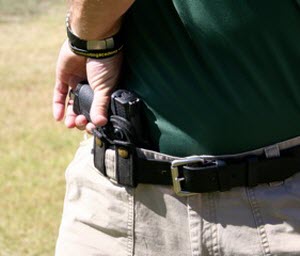 Do your holster and carry location make your gun easily accessible to both hands?