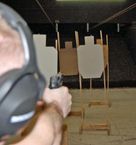 Laser aiming devices have benefits and weaknesses. Train the way you fight and fight the way you train. Use the same equipment on the range that you carry in self-defense.