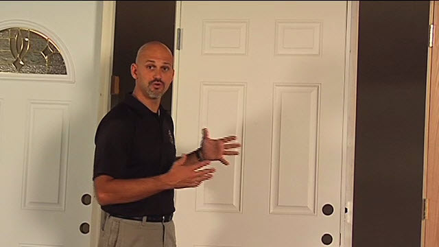 Man talking about home doors