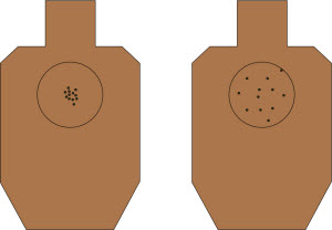 Which target shows a better understanding of precision in defensive shooting? The answer may surprise you.
