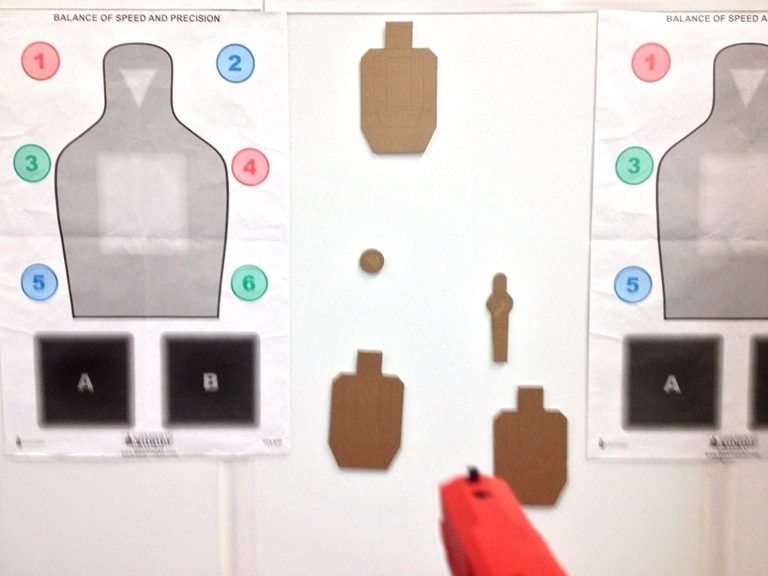 Gun targets with numbers