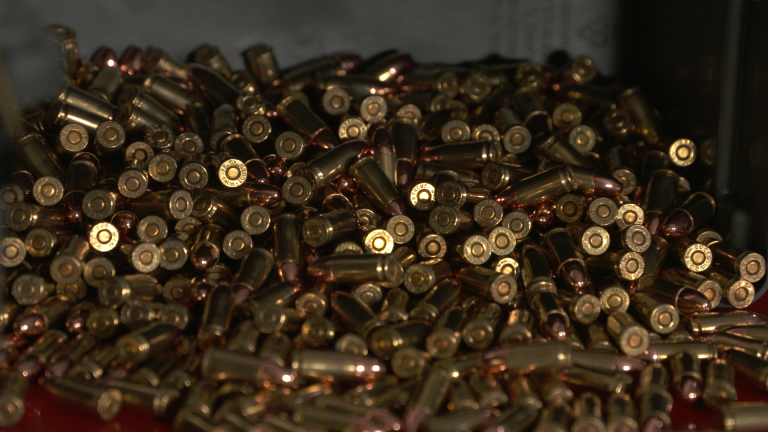 Pile of ammunition