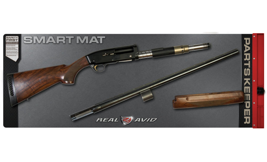 Long gun smart mat with gun parts
