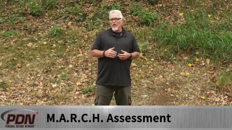 Man outside with M.A.R.C.H Assessment text