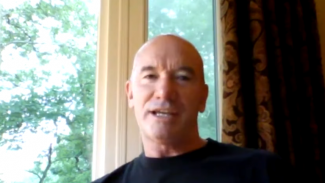 Screenshot of a video of a man talking