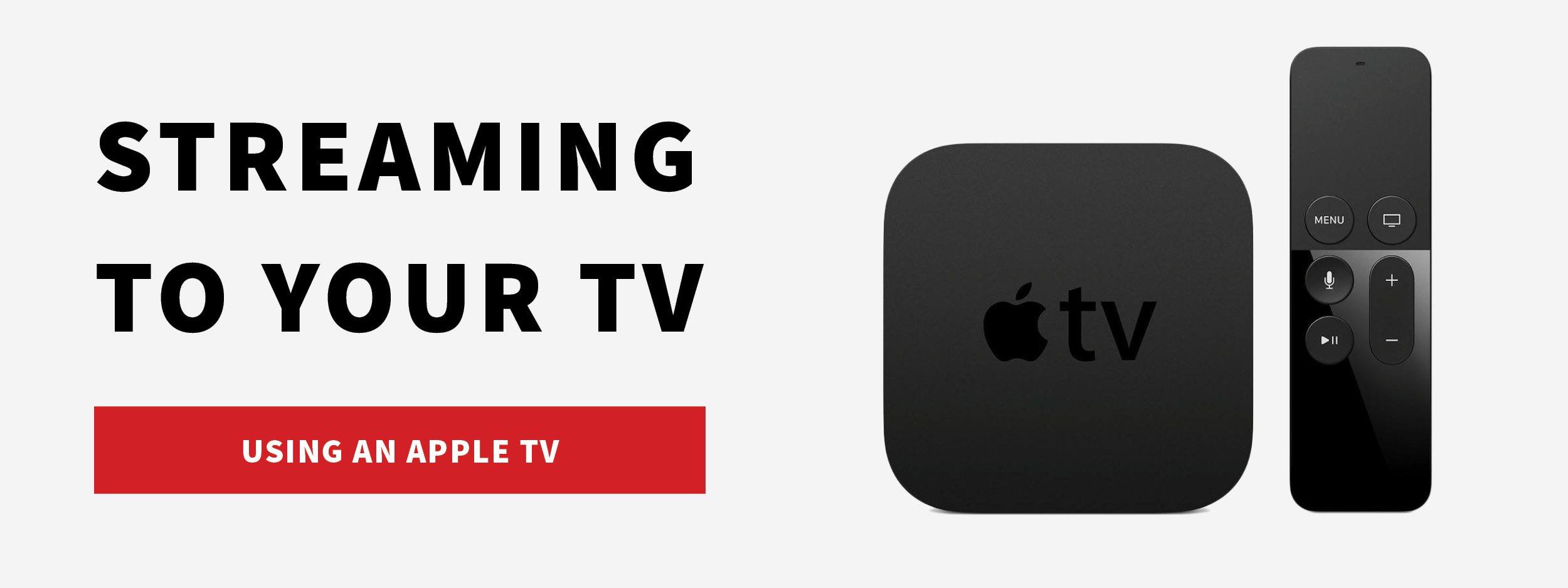 Stream using an Apple TV