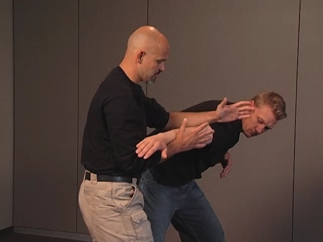 Two men practicing self defense