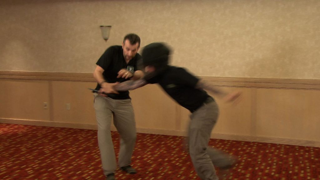 Practicing self-defense against an attacker