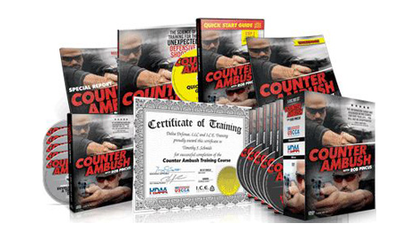 Counter Ambush DVD sets with a certificate of training