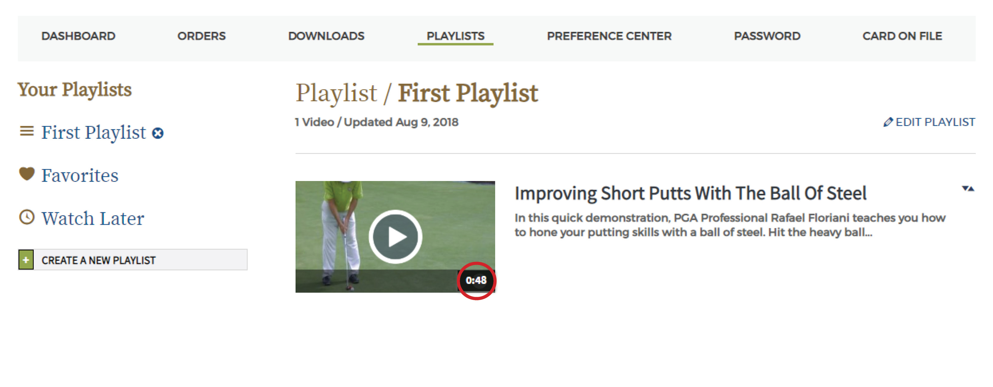Remove a Video from a Playlist