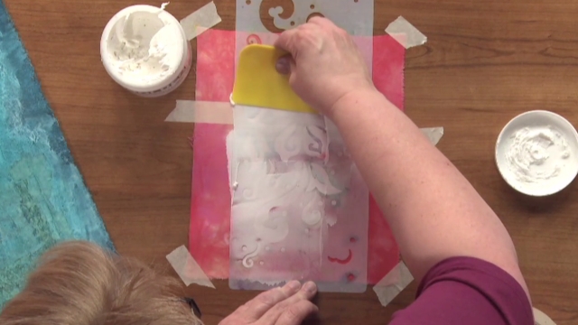 Quilting Stencils using Soft Modeling Paste