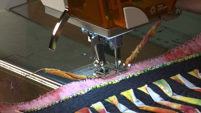 Quilting with twisted fabric