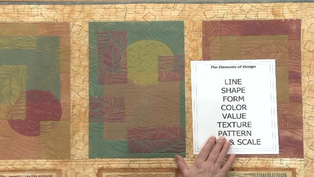 Quilt with element of design list