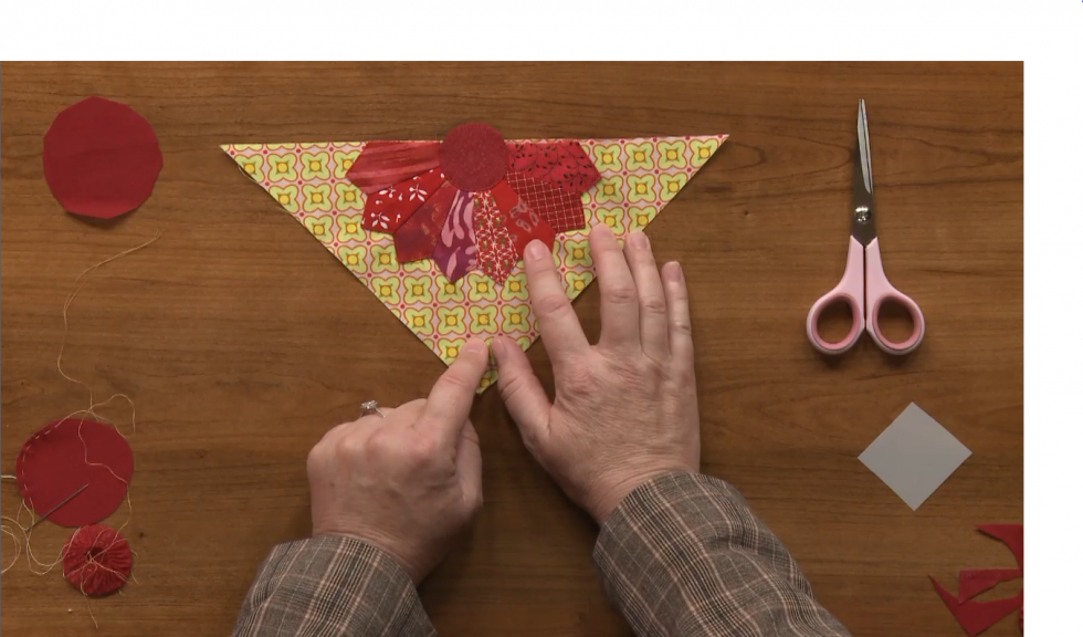 Flower design triangle