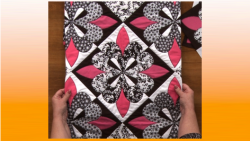 Black, white and pink quilt