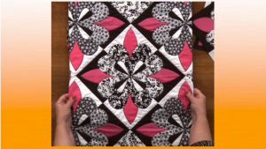 Black, white and pink quilt