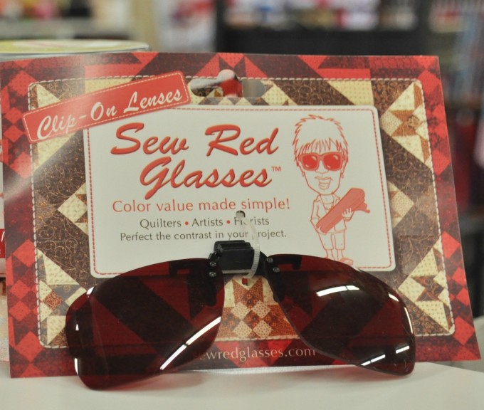 Clip on sew red glasses