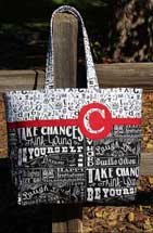 Quote bag with letter C monogram