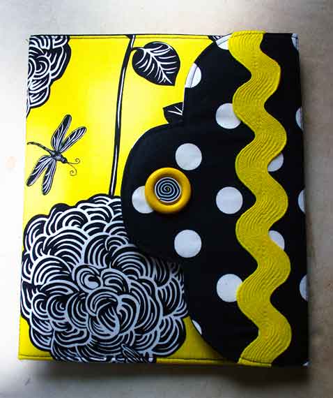 Yellow and black iPad cover