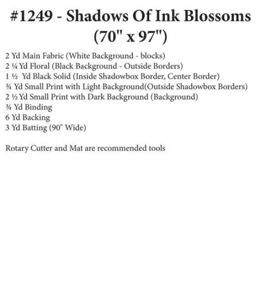 Shadows of Ink Blossoms Supply List